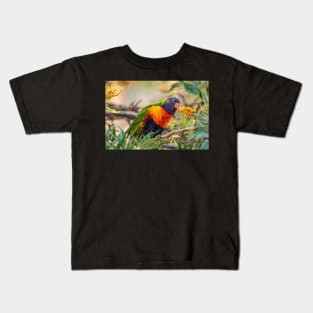 Rainbow Lorikeet - Australian Bird Life Kids T-Shirt